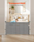 Retractable Baby Gate, 870 mm Tall, Extends up to 1400 mm Wide, Mesh Material, Doorways, Hallways, Playrooms, Gray