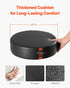 Leather Rolling Stool with Wheels, 360ï¿½ Swivel Height-Adjustable Round Seat with Thick Cushion, Work Stool for Tattoo, SPA, Salon, Office, Home & Bar, Black