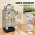 104cm Open Top Large Bird Cage with Stand Hanging Parrot Bird Cage for Parakeets Cockatiels Budgies Lovebirds Finches Canaries Quaker Conures with Swing Perch