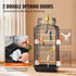 104cm Open Top Large Bird Cage with Stand Hanging Parrot Bird Cage for Parakeets Cockatiels Budgies Lovebirds Finches Canaries Quaker Conures with Swing Perch