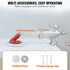 Manual Meat Grinder, Meat Mincer Sausage Maker with 1 Cutting Blade, 3 Sausage Tubes for Beef Pepper Mushroom
