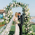 Rustproof Metal Garden Patio Arch Rose Arbour Archway Climbing Plant Trellis AU