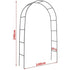Rustproof Metal Garden Patio Arch Rose Arbour Archway Climbing Plant Trellis AU