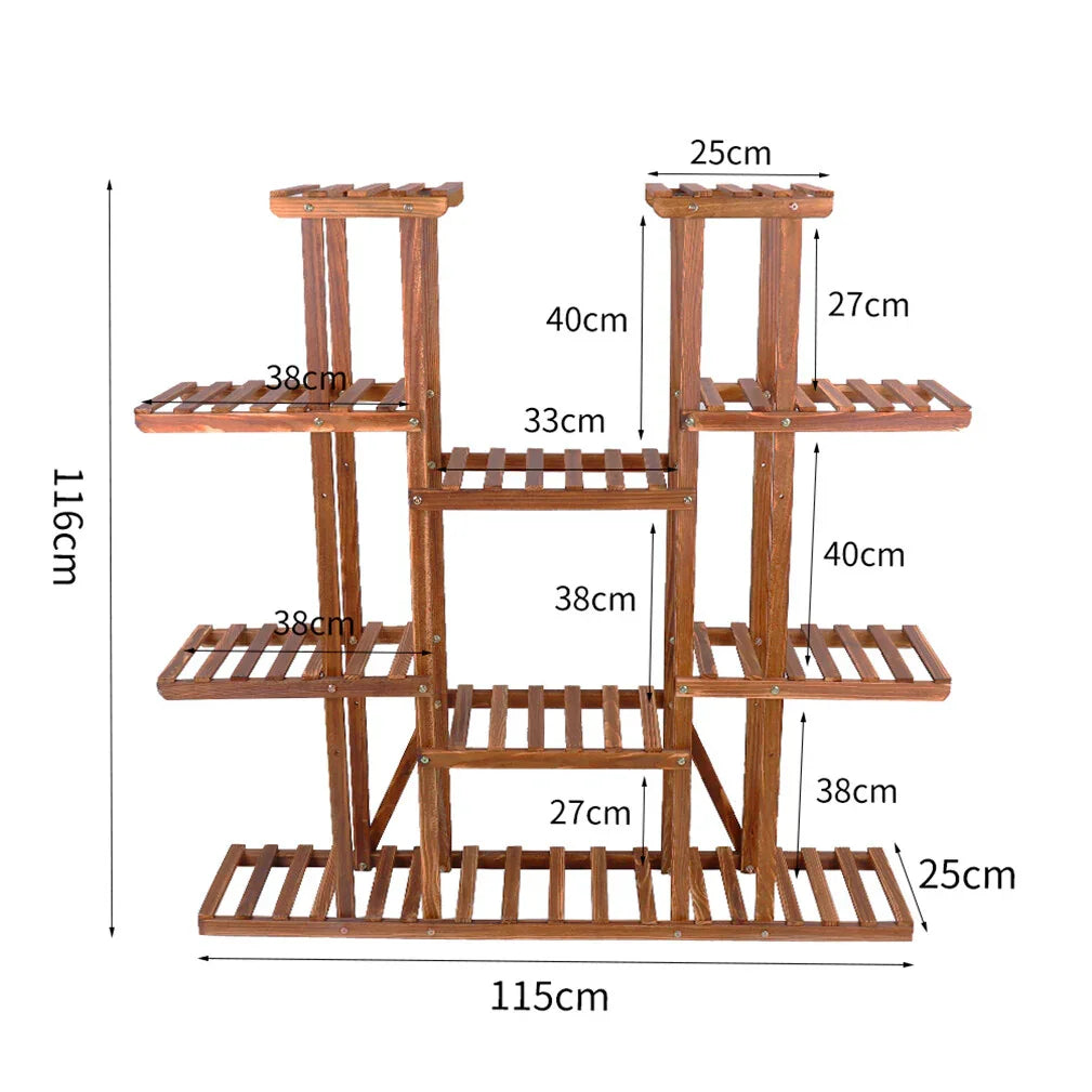 Large Wood Plant Stand Shelf