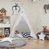 Xxl Kids Play Teepee Tent Indoor Boho Tent Foldable Tipi With Window/Pompom/Mat
