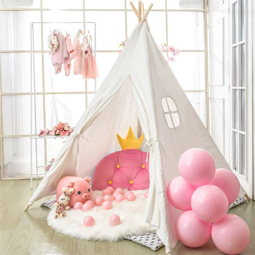 Folding Kids Tent Wigwam Teepee Childrens Play House Indoor Outdoor Girls Boys