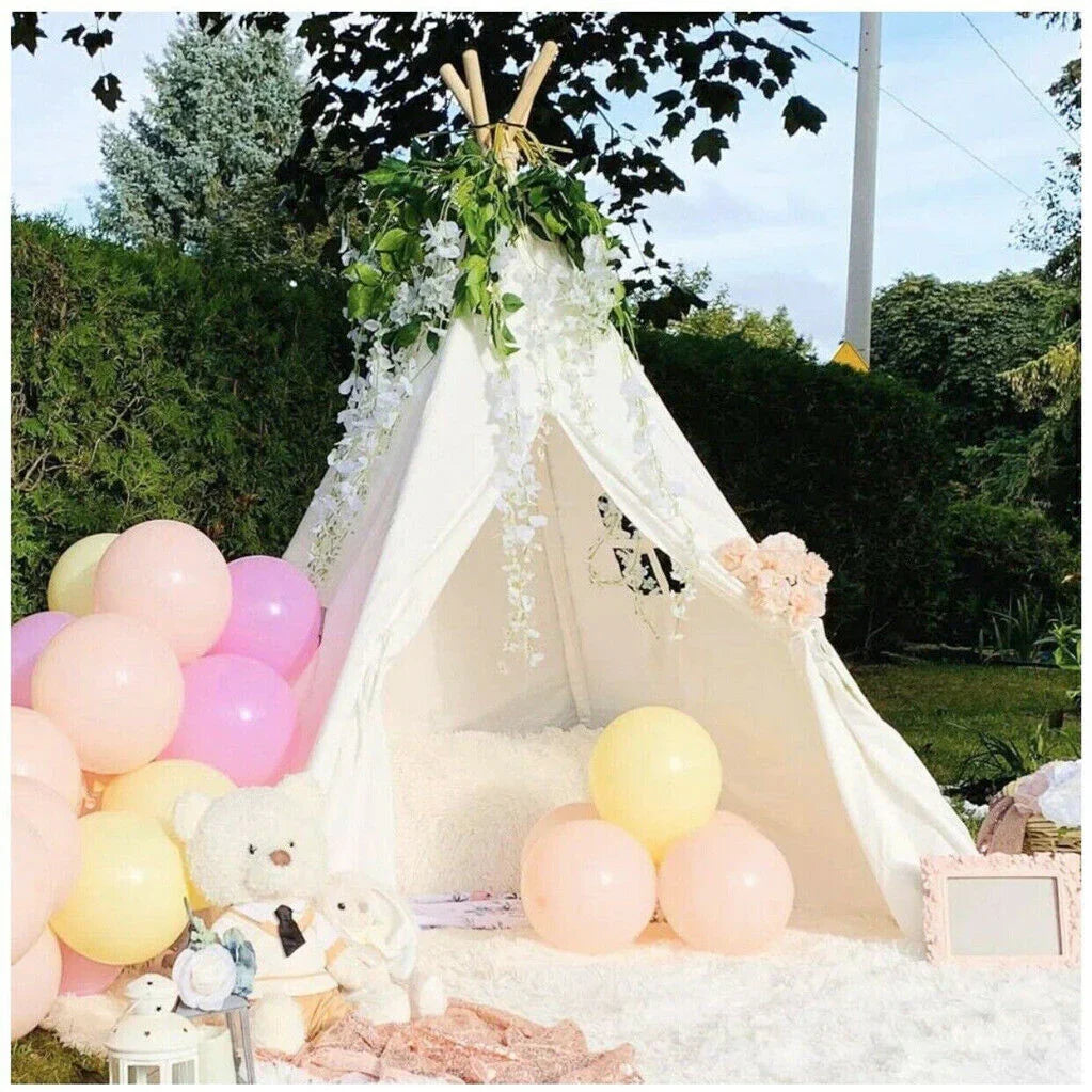 Folding Kids Tent Wigwam Teepee Childrens Play House Indoor Outdoor Girls Boys