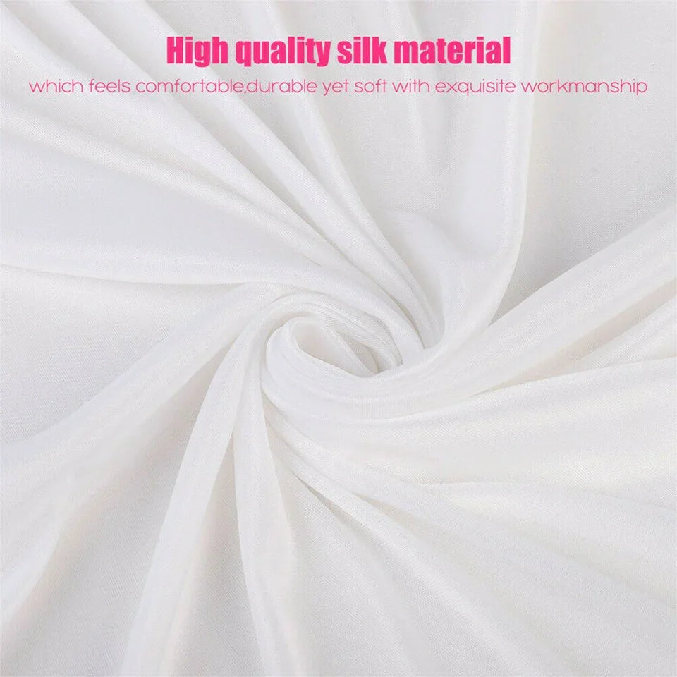 3mx6m 10ft Silk White Backdrop Drapes Curtain Wedding Ceremony Party Home Window Decor