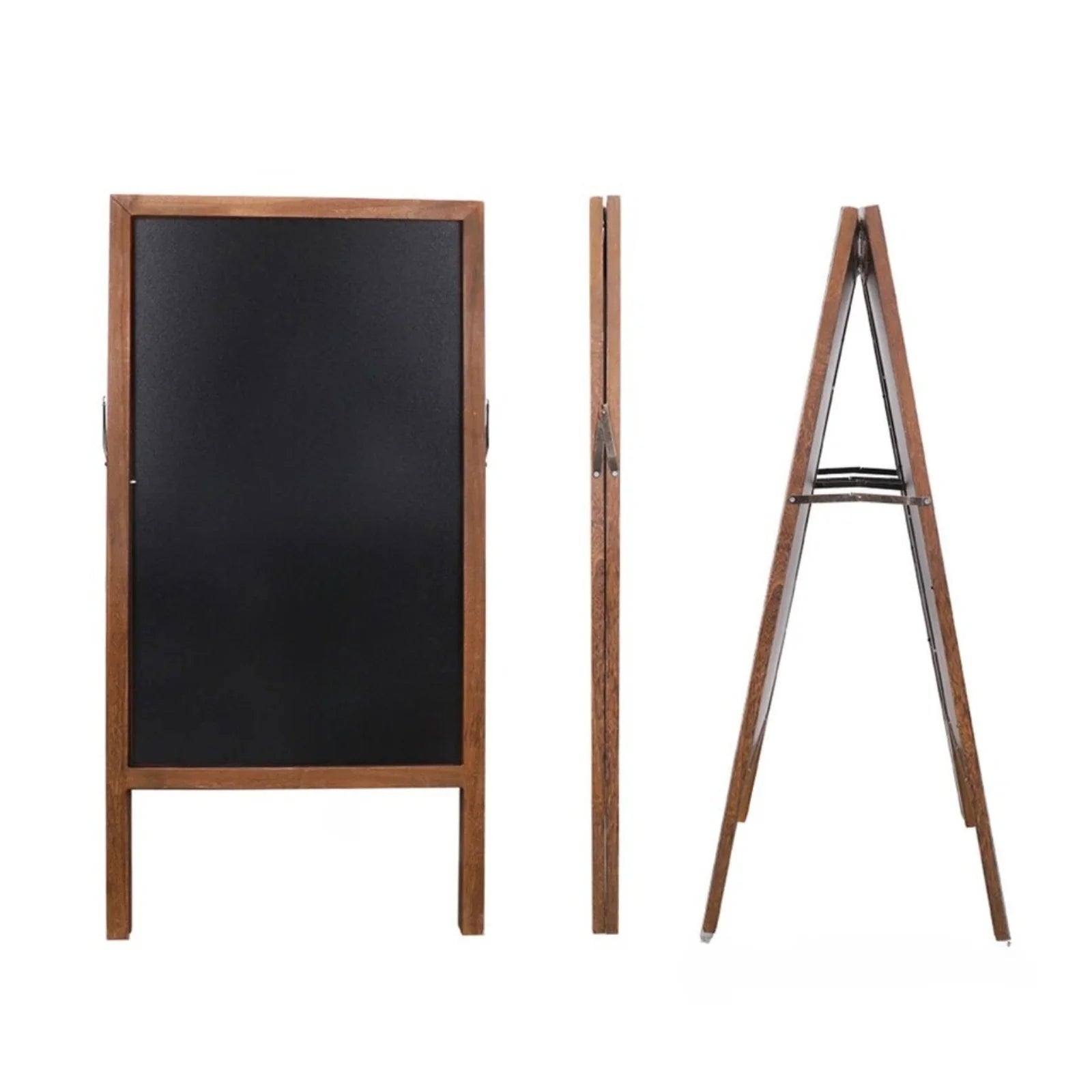 Rustic Wooden Double-Sided Chalkboard Sign for Indoor & Outdoor Use