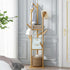 Wooden Coat and Hat Stand with 10 Hooks – Floor Standing Clothes and Umbrella Rack
