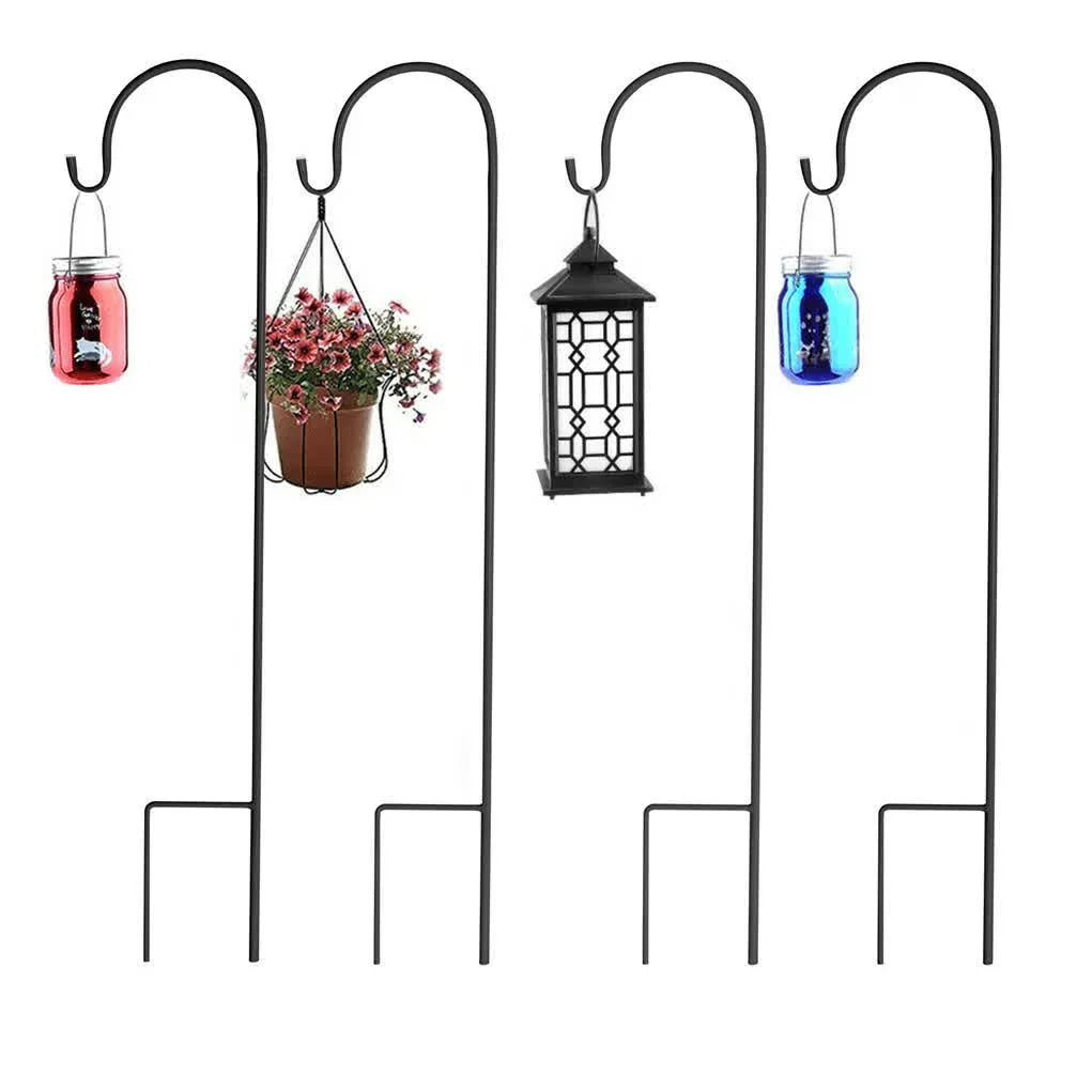 Set of 8 Anti-Wind Shepherd Hooks for Garden and Wedding Decorations