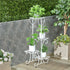 White Practical Plant Stand Wrought Iron Flower Pot Holder Corner Plant Shelf Organize