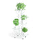 White 4 Tier Metal Plant Stand Flower Pot Holder Indoor Outdoor Shelf
