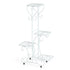 White Practical Plant Stand Wrought Iron Flower Pot Holder Corner Plant Shelf Organize