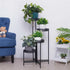 4 Tier Foldable Corner Tall Plant Stand Metal Flower Display Rack Indoor Outdoor