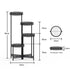 4 Tier Foldable Corner Tall Plant Stand Metal Flower Display Rack Indoor Outdoor