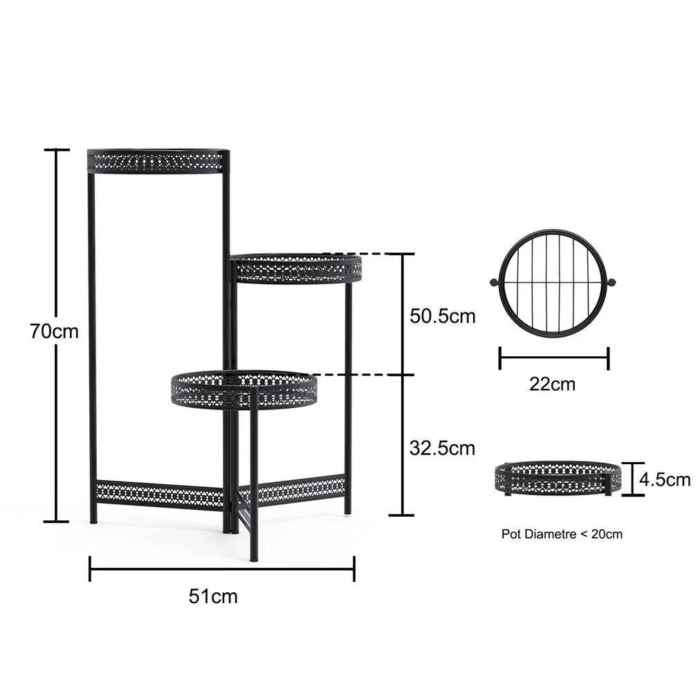 Premium Quality Black Metal Plant Stand