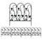 5-Piece Decorative Garden Fence Black Metal Wire Patio