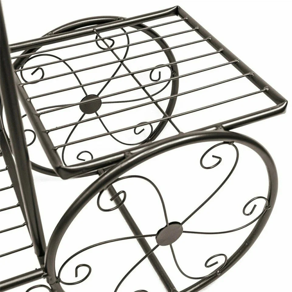 6 Tiers Garden Cart Stand & Flower Pot Plant Holder Display Rack Parisian Style