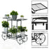 6 Tiers Garden Cart Stand & Flower Pot Plant Holder Display Rack Parisian Style
