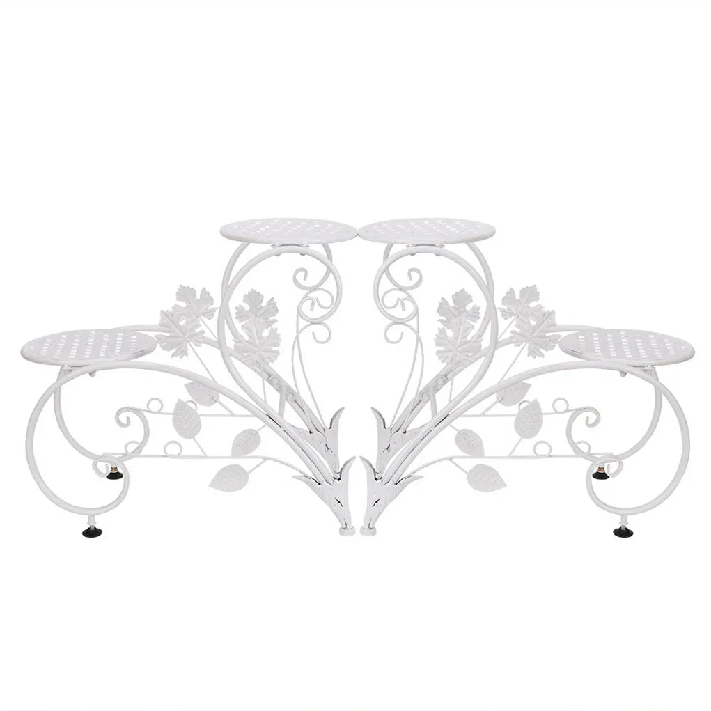 Outdoor Indoor Metal Flower Pots Planter Plant Stands Garden Shelf Racks