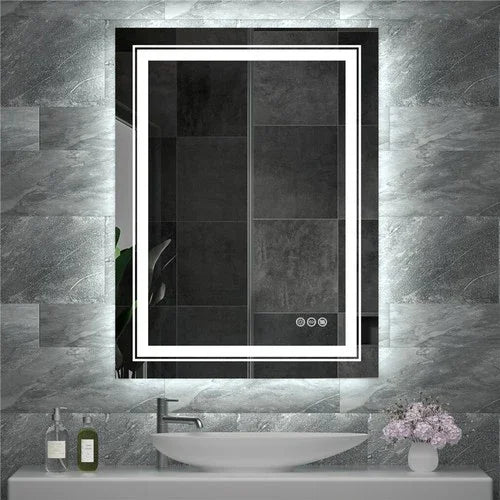 Modern Luxury: LED Mirror with Defogger 600*800mm Double LED