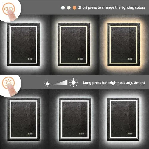 Modern Luxury: LED Mirror with Defogger 600*800mm Double LED