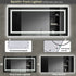LED Bathroom Mirror Double Light Vanity Makeup Mirror Tall Full-Size Body Mirror 1200*600mm Double LED