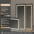 LED Bathroom Mirror Double Light Vanity Makeup Mirror Tall Full-Size Body Mirror 1200*600mm Double LED