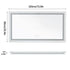1.83M Oversize Dual Light Bathroom Mirror Super Anti-Fog Makeup Dressing Mirror
