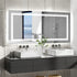Anti-Fog LED Bathroom Mirror with 2-Way Mount 1000*600mm/Double LED