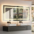 Anti-Fog LED Bathroom Mirror with 2-Way Mount 1000*600mm/Double LED