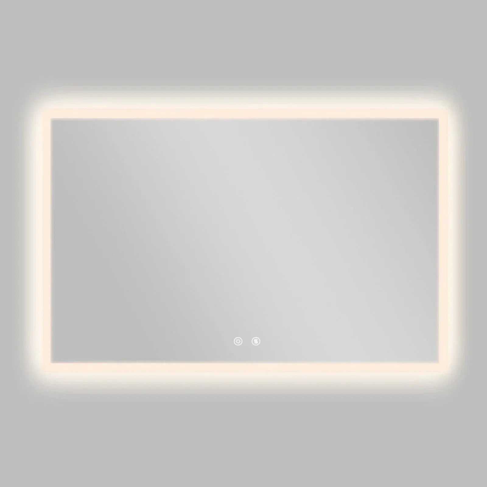 Smart LED Bathroom Mirror Anti-Fog Wall Mounted Vanity Mirror with 3 Color Dimmable Lights Touch Sensor 100x70cm