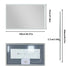 Smart LED Bathroom Mirror Anti-Fog Wall Mounted Vanity Mirror with 3 Color Dimmable Lights Touch Sensor 100x70cm
