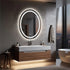 60x80cm Oval Backlit + Front LED Bathroom Mirror Dimmable Shatter-Proof Vanity Mirror