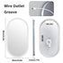 Premium Oval LED Anti-Fog Bathroom Mirror(80x50cm)