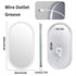 Premium Oval LED Anti-Fog Bathroom Mirror(100x50cm)