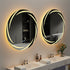 Round LED Anti-Fog Backlit Bathroom Mirror(80x80cm)