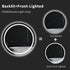 Silver Mirror With White Frame Round LED Bathroom Mirror