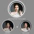 Silver Mirror With White Frame Round LED Bathroom Mirror