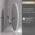 Silver Mirror With White Frame Round LED Bathroom Mirror
