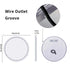 Silver Mirror With White Frame Round LED Bathroom Mirror
