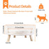 Pet Sofa Bed with Plush Cushion & Wooden Legs