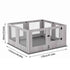 Fin 8 Panel Safest Tempered Glass Dog Whelping Pen Box Shatter-Proof Playpen Exercise Box