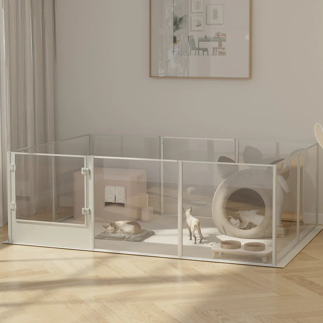 Versatile Sleek Thick Acrylic Pet Playpen Dog Puppies Run Kennel Rabbit Play Pen