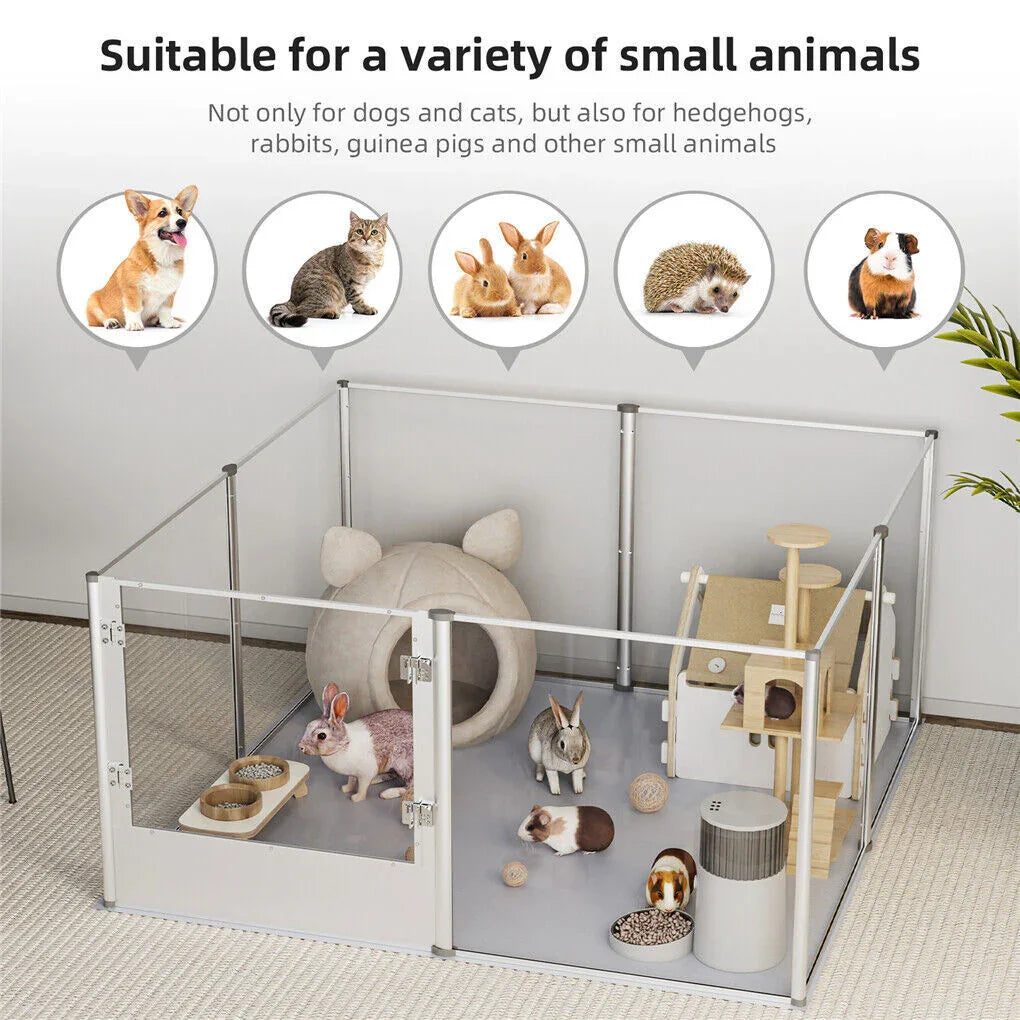 Versatile Sleek Thick Acrylic Pet Playpen Dog Puppies Run Kennel Rabbit Play Pen