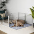 81cm Highest Acrylic Dog Whelping Pen Box Safe Aluminum Frame Pet Playpen w/ Mat