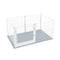 Silver Transparent Acrylic 6 Panel Dog Playpen Indoor Fence Whelping Box with Lock Door