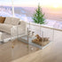 Silver Transparent Acrylic 6 Panel Dog Playpen Indoor Fence Whelping Box with Lock Door