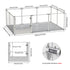 10-Piece Large Thicken Acrylic Dog Playpen Puppy Birth Fence with Waterproof Mat